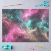 Papier Mousseline Découpage Nebula Space Art Design Couleurs vives (Artisanat)