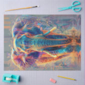 Papier Mousseline Decoupage Neon Colored Majestic Elephant  (Artisanat)
