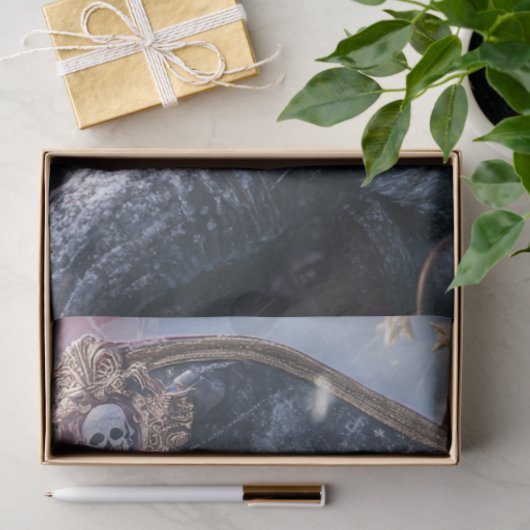 Papier Mousseline Découpage Noël Pirate Père Noël (Cadeau)