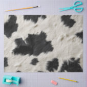 Papier Mousseline Découpage noir blanc de vache (Artisanat)