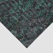 Papier Mousseline Découpage noir et turquoise (Détail)