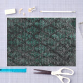 Papier Mousseline Découpage noir et turquoise (Artisanat)