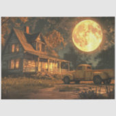 Papier Mousseline Decoupage Nostalgic Rustic Farmhouse Moon  (Recto)