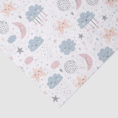 Papier Mousseline Découpage Nuages Lune Ciel étoilé Baby shower (Détail)