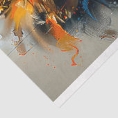 Papier Mousseline Découpage numérique Abstraite peinte au lion (Détail)