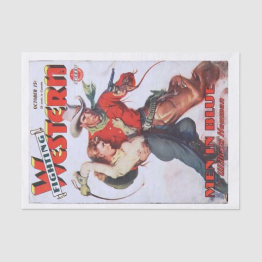 Papier Mousseline Découpage occidental vintage (Recto)