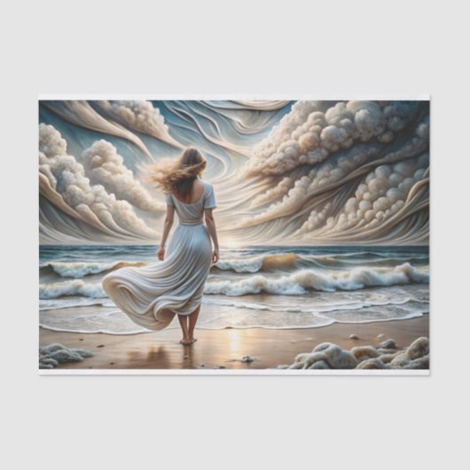 Papier Mousseline Découpage Ocean Reverie (Recto)