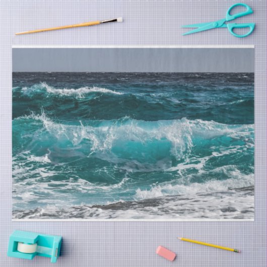 Papier Mousseline Découpage Ocean Wave 20x30 (Artisanat)