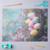 Papier Mousseline Découpage OEufs Speckled Pastel Pâques Fleurs (Artisanat)