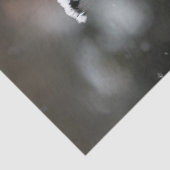 Papier Mousseline Découpage Oiseau de Noël rouge exotique (Détail)