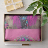 Papier Mousseline Découpage Ostrich Whimsical Wackadoodle en rose (Cadeau)