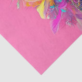 Papier Mousseline Découpage Ostrich Whimsical Wackadoodle en rose (Détail)