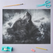 Papier Mousseline Découpage Ours Pleine lune Arrière - plan Fusion A (Artisanat)