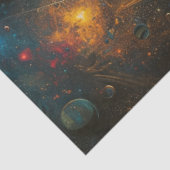 Papier Mousseline Decoupage Outer Space Galaxies Stars Planets (Détail)