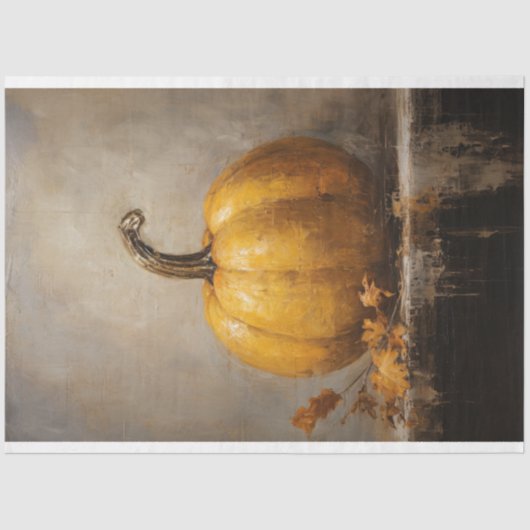 Papier Mousseline Découpage papier Citrouille vintage (Recto)