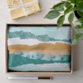 Papier Mousseline Découpage papier de la rivière bleue Abstraite (Cadeau)