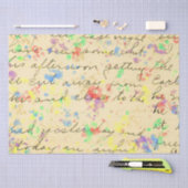 Papier Mousseline Découpage papier de papier de peinture à script vi (Artisanat)