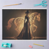 Papier Mousseline Découpage Papier de tissus équestre gothique victo (Artisanat)