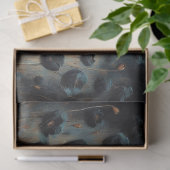 Papier Mousseline Découpage Papier Tissu Aqua Blue Poppies Femme (Cadeau)