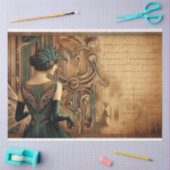 Papier Mousseline Découpage Papier Tissu Art Déco Dame (Artisanat)
