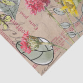 Papier Mousseline Découpage papier tissu - Carte postale Feuille flo (Détail)