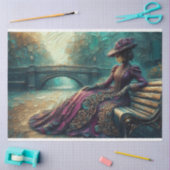 Papier Mousseline Découpage Papier Tissu Gothique Victorienne Lady (Artisanat)