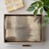 Papier Mousseline Découpage Papier Tissu Highland Cattle Campagne (Cadeau)