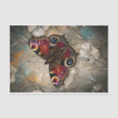 Papier Mousseline Découpage papillon de paon (Recto)