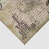 Papier Mousseline Découpage papillon Fleur Steampunk Vintage (Détail)