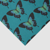 Papier Mousseline Découpage papillon turquoise (Détail)