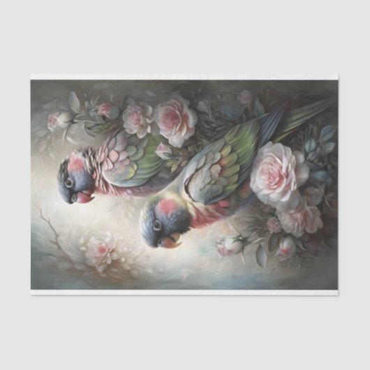 Papier Mousseline Découpage Parrot Reverie (Recto)