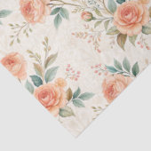 Papier Mousseline Découpage Pastel Florals vintages (Détail)