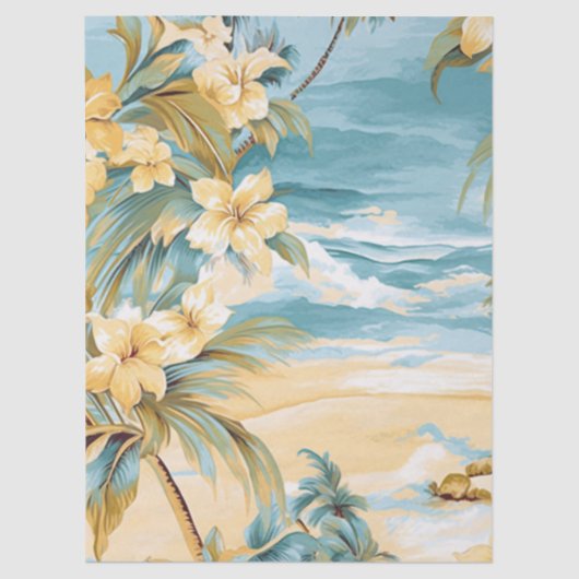 Papier Mousseline Découpage Pastel Ocean View (Recto)