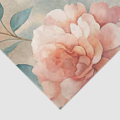 Papier Mousseline Découpage Pastel Peach d'aquarelle vintage (Détail)