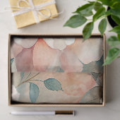 Papier Mousseline Découpage Pastel Peach d'aquarelle vintage (Cadeau)