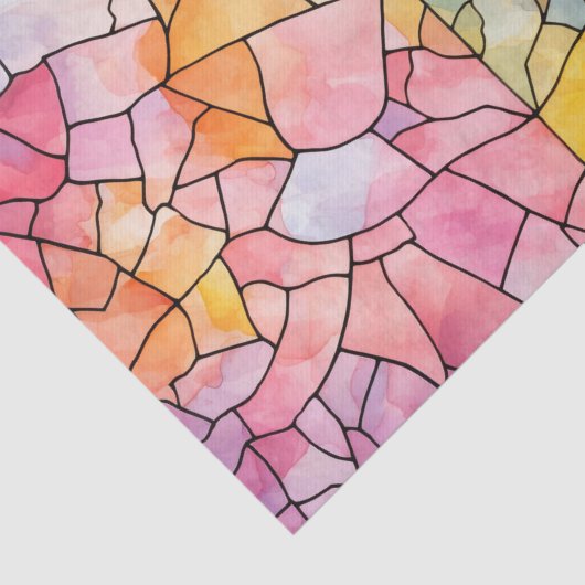 Papier Mousseline Découpage Pastel Rainbow (Détail)