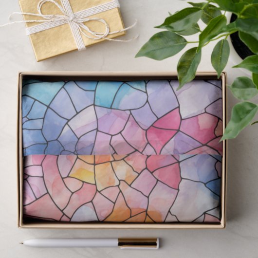 Papier Mousseline Découpage Pastel Rainbow (Cadeau)