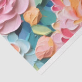 Papier Mousseline Découpage Pastel Watercolor Roses Abstraits (Détail)