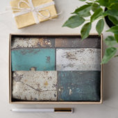 Papier Mousseline Découpage Patchwork bleu Brown jaune Arrière - pla (Cadeau)