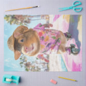 Papier Mousseline Découpage Patinage Brown à la Loupe blanche en mer (Artisanat)