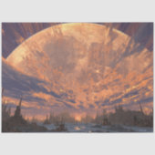 Papier Mousseline Découpage Paysage apocalyptique Château de la Lune (Recto)