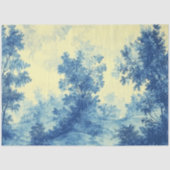 Papier Mousseline Découpage Paysage Français Palette Bleu Blanc (Recto)