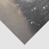 Papier Mousseline Découpage Paysage neigeux Camion rouge Grange (Détail)