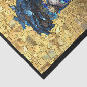 Papier Mousseline Découpage Peau foncée Bleu lèvre Femme Faux Mosaïq (Détail)