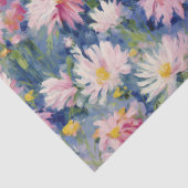 Papier Mousseline Découpage Peint Rose Daises (Détail)