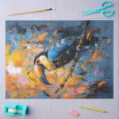 Papier Mousseline Découpage Peinture à l'huile Toucan (Artisanat)