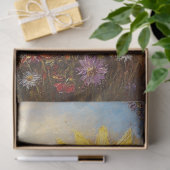 Papier Mousseline Découpage peinture à l'huile vive tournesol (Cadeau)