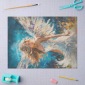 Papier Mousseline Découpage Peinture d'ange à base d'huile texturée (Artisanat)