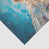 Papier Mousseline Découpage Peinture d'ange à base d'huile texturée (Détail)