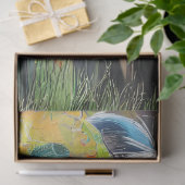 Papier Mousseline Découpage Peinture de vache épicée lunaire (Cadeau)